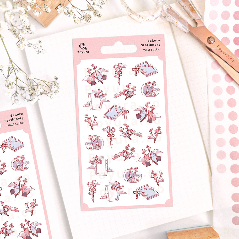 Sakura Stationery Sticker Sheet