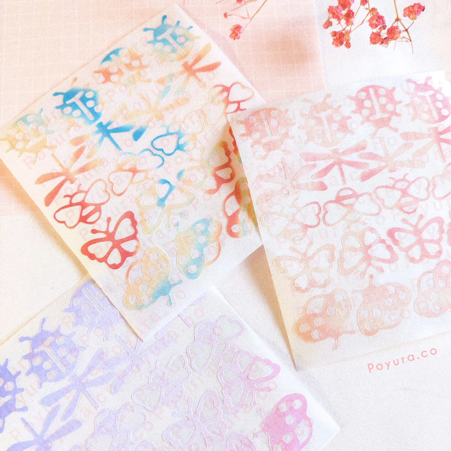 Bug animal lady bug butterfly nabi dragonfly bee cute polco deco kpop journal mini sticker sheet