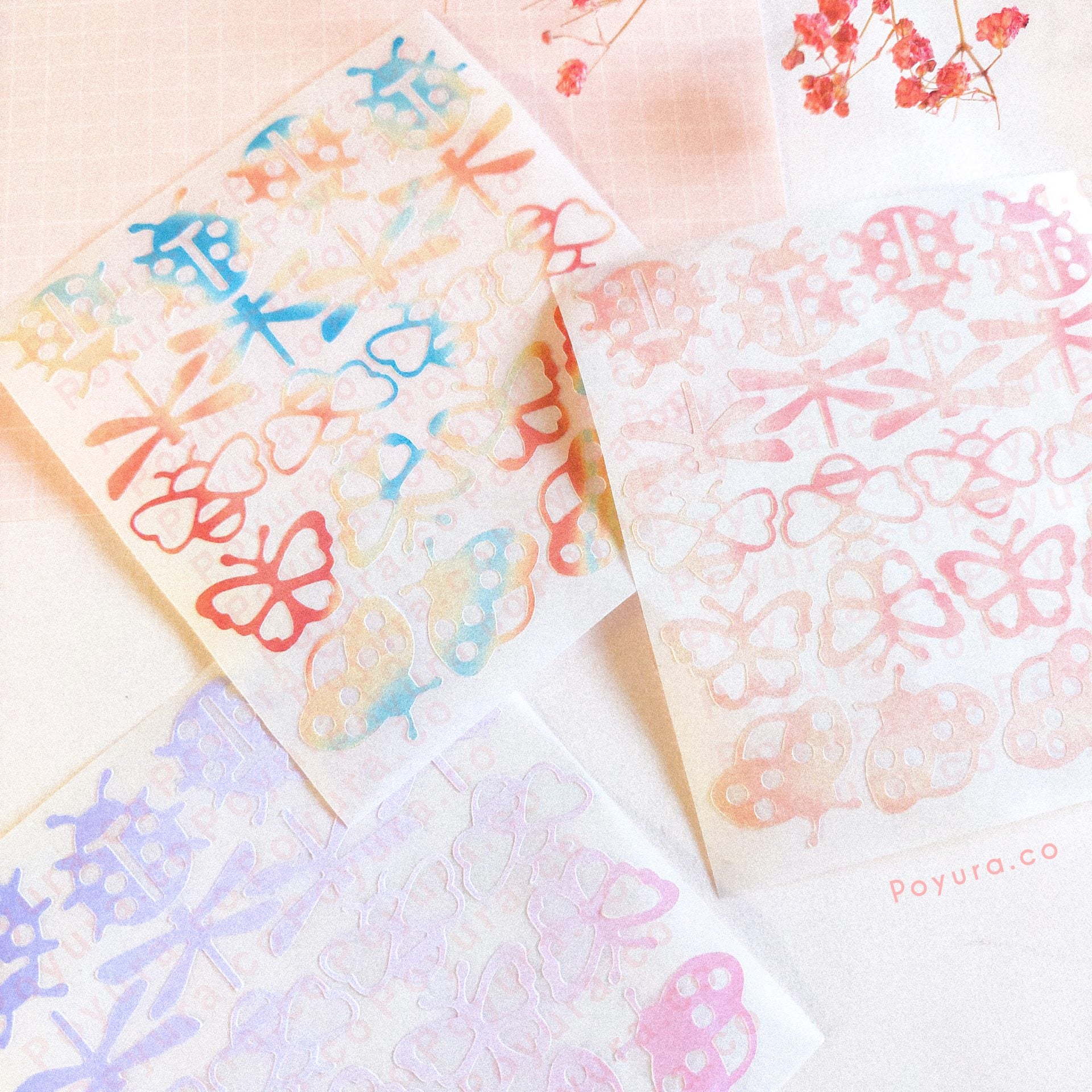 Bug animal lady bug butterfly nabi dragonfly bee cute polco deco kpop journal mini sticker sheet