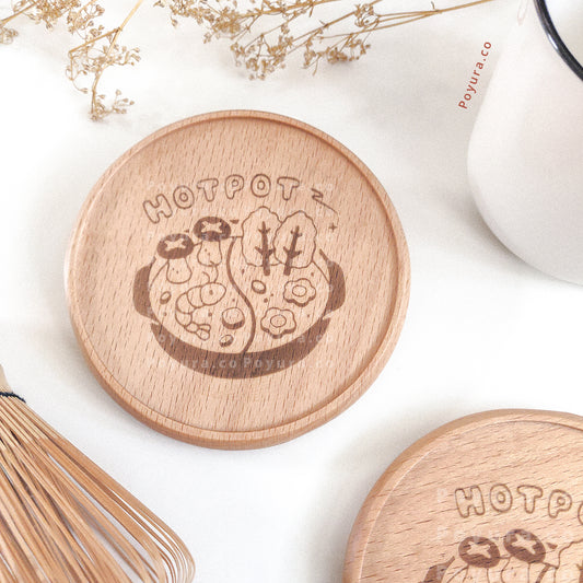 Hotpot Wooden Coaster