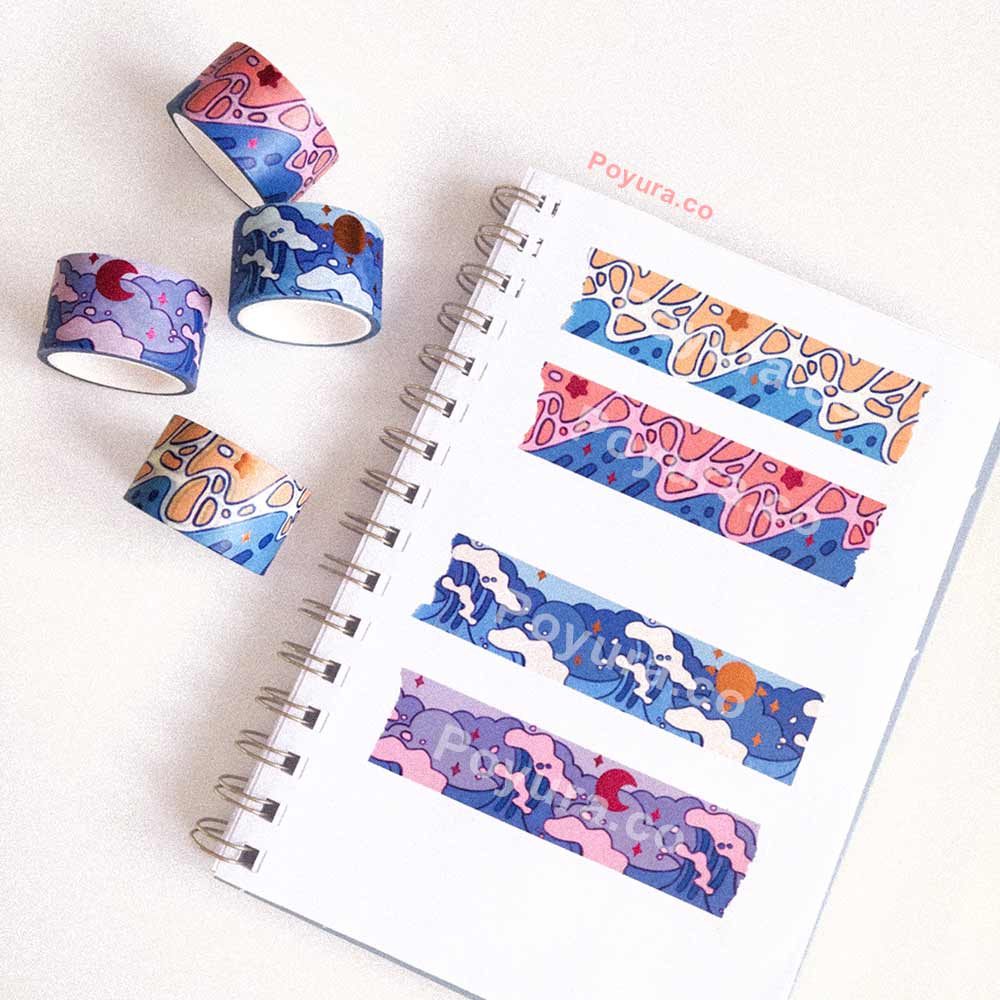 Bundle with 4 ocean foil washi tapes