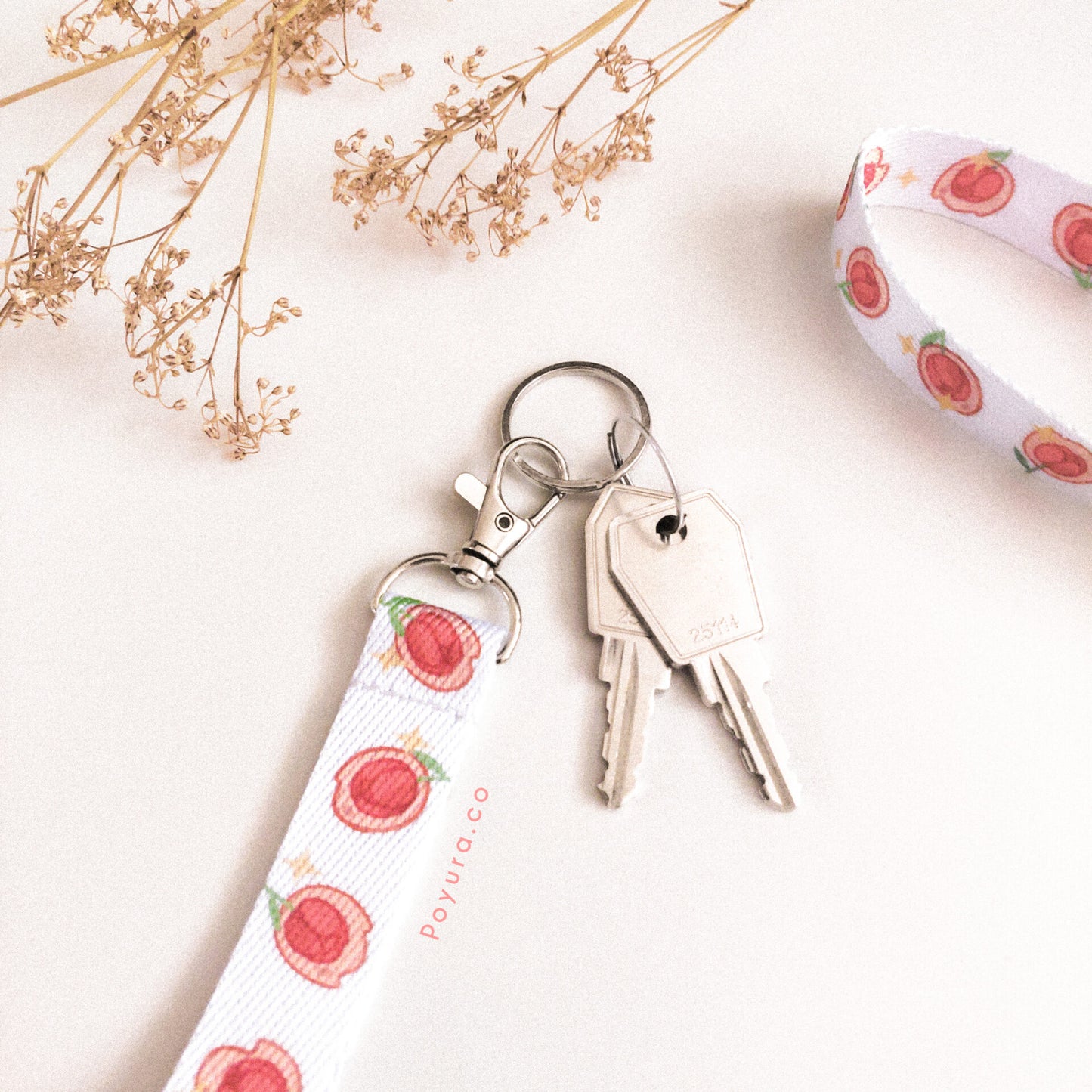 Wristlet of cute red tulip flowers on fire