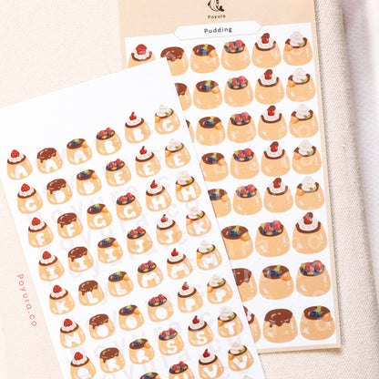 Pudding Alphabet Sticker Sheet