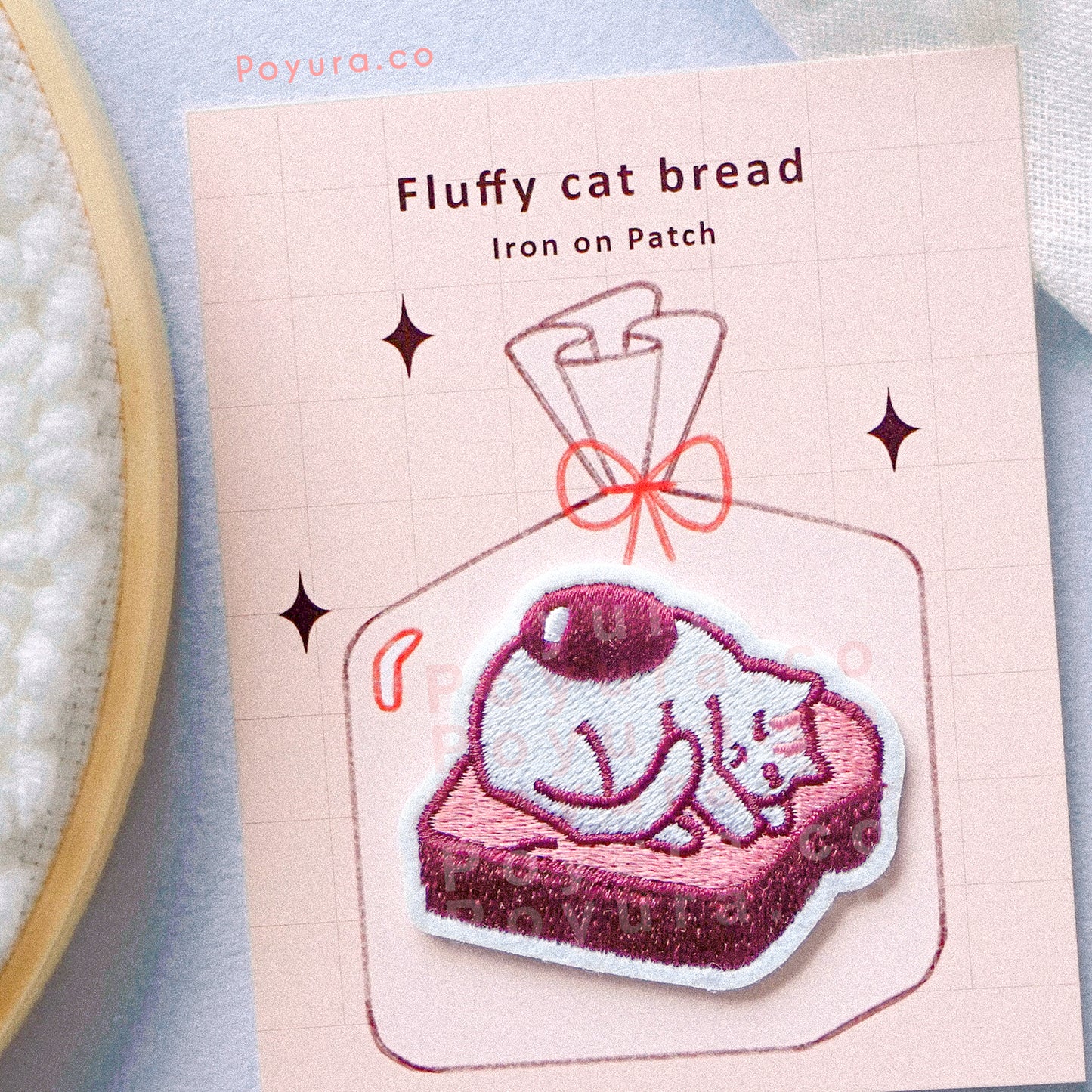 Egg Toast Cat Embroidery Patch
