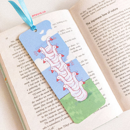 Silly stacked up gooses bookmark