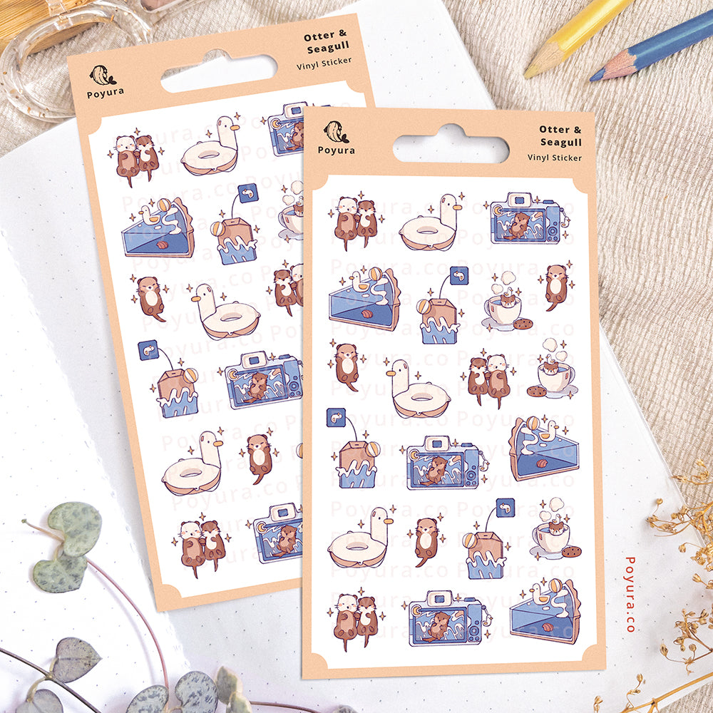 Otter & Seagull Sticker Sheet