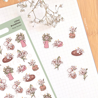 Lilies Breakfast Sticker Sheet