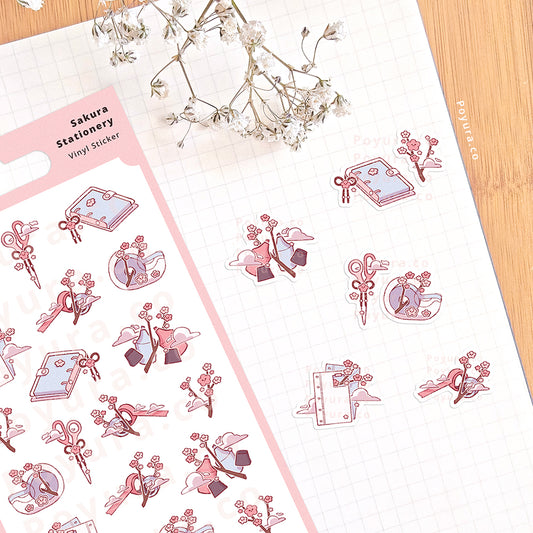 Sakura Stationery Sticker Sheet