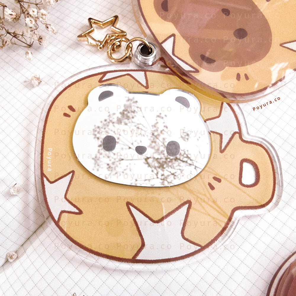 Bear Mirror Keychain