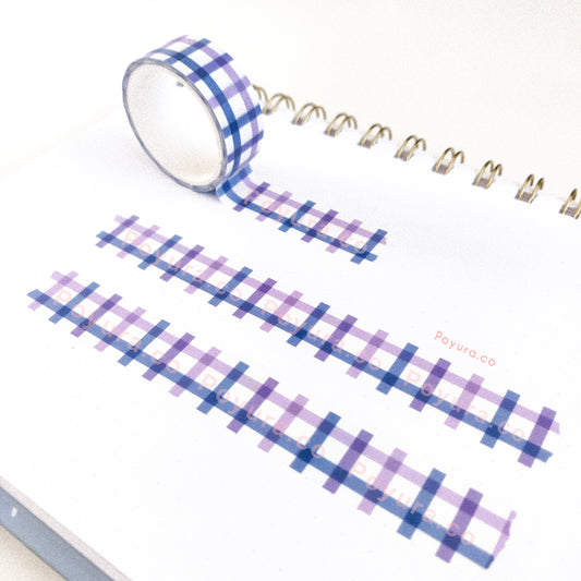 Purple grid washi tape