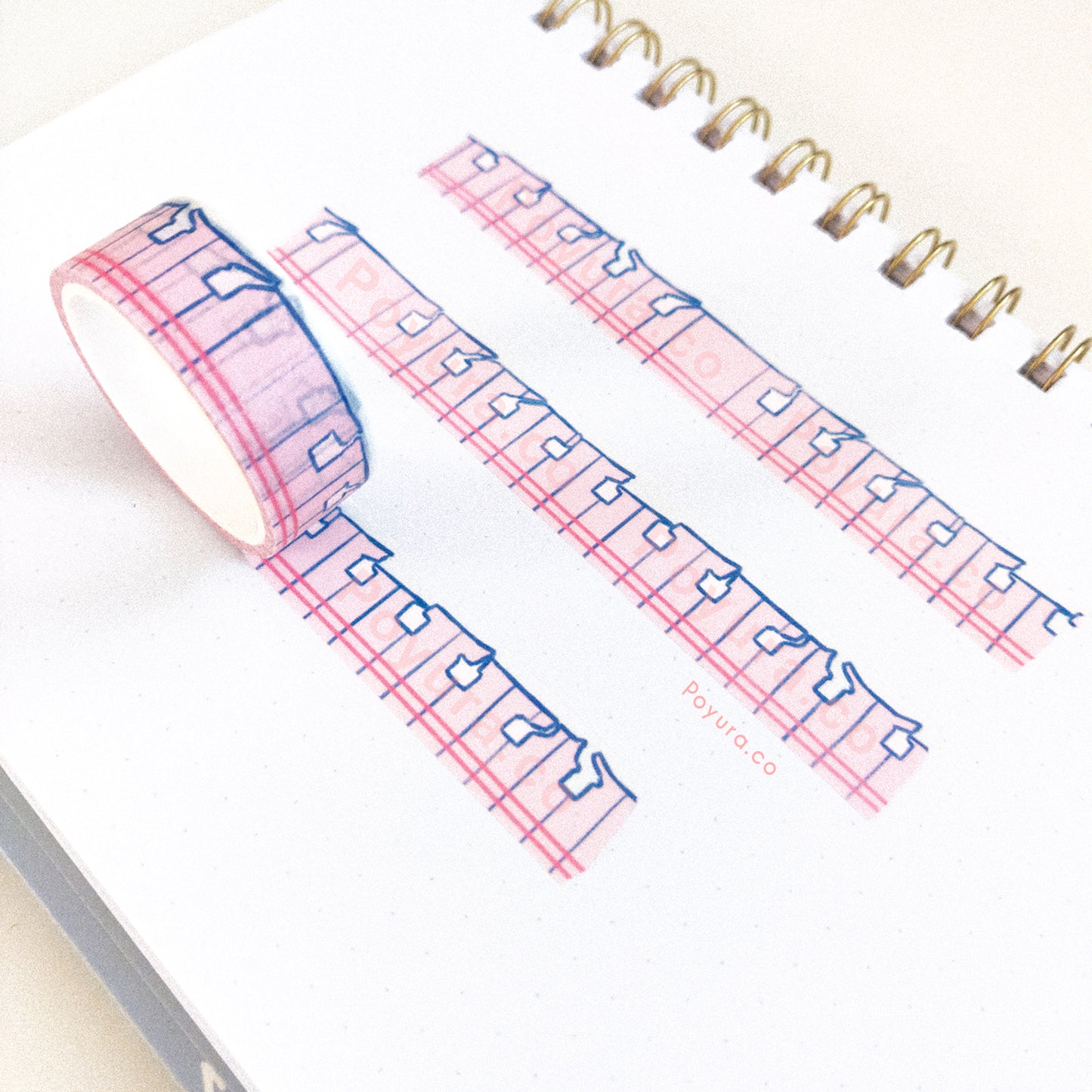 Notebook paper washi tape