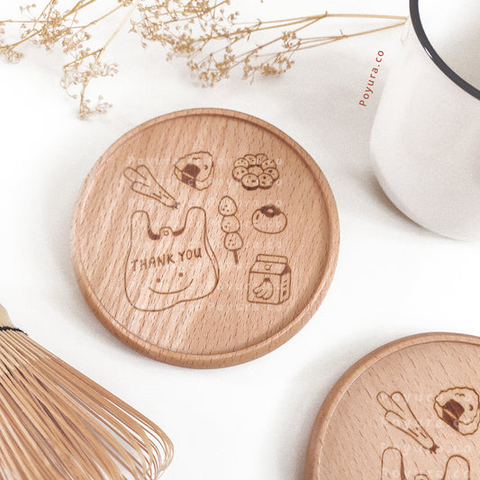 Asian Mart Wooden Coaster