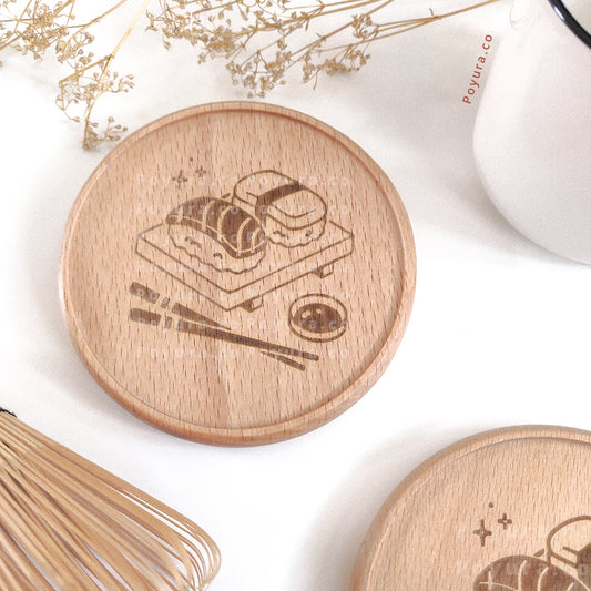 Sushi Wooden Coaster