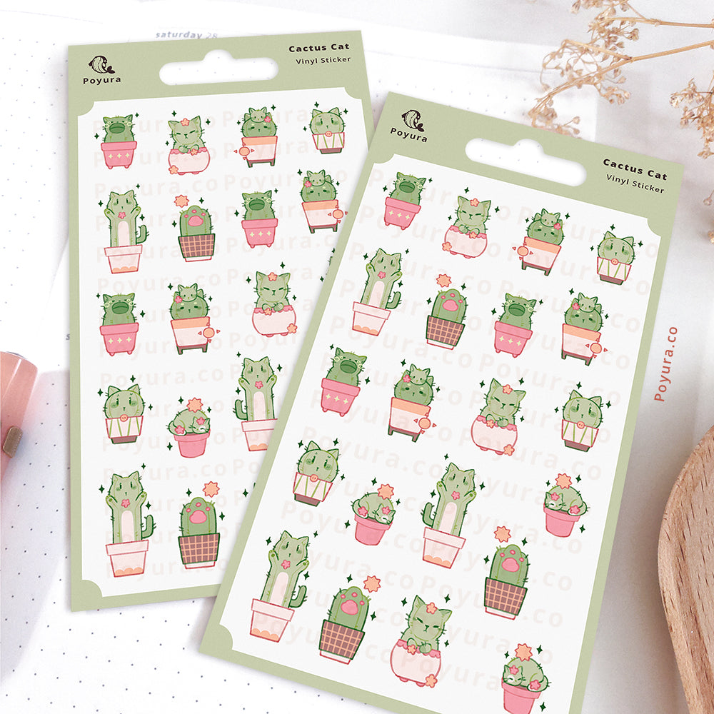 Cactus Cat Sticker Sheet