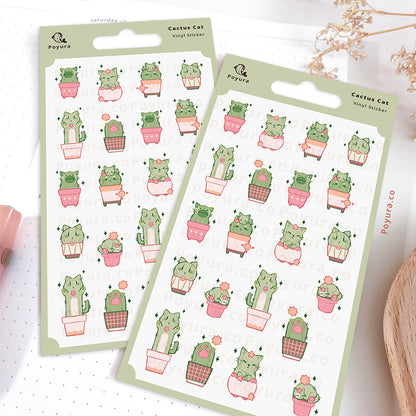 Cactus Cat Sticker Sheet