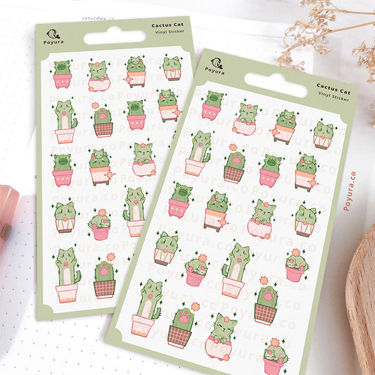 Cactus Cat Sticker Sheet