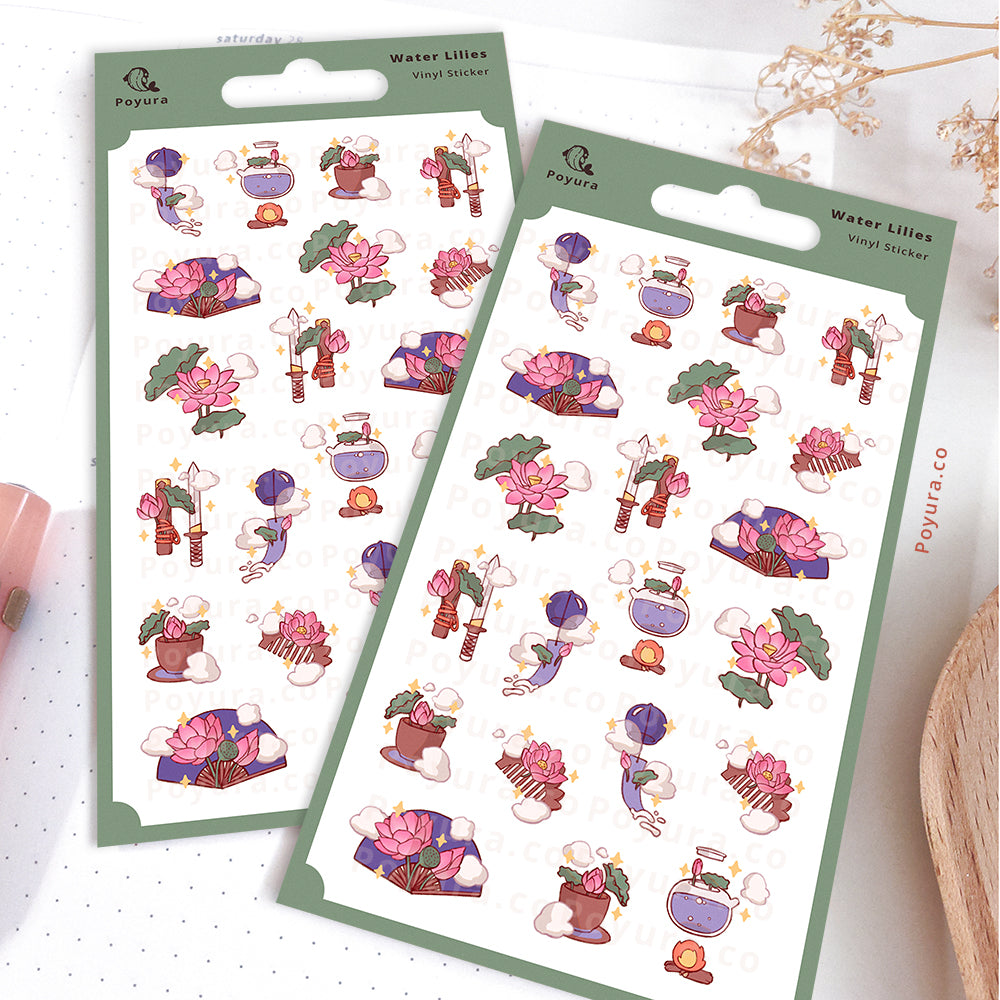 Water Lilies Sticker Sheet