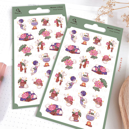 Water Lilies Sticker Sheet