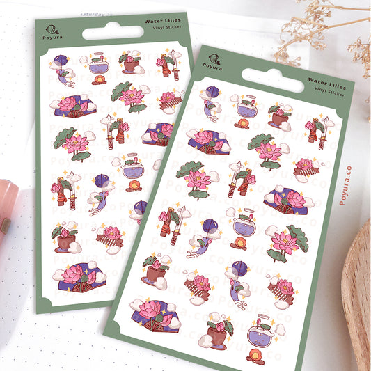 Water Lilies Sticker Sheet