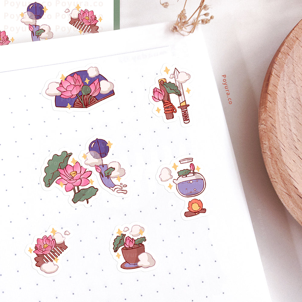 Water Lilies Sticker Sheet