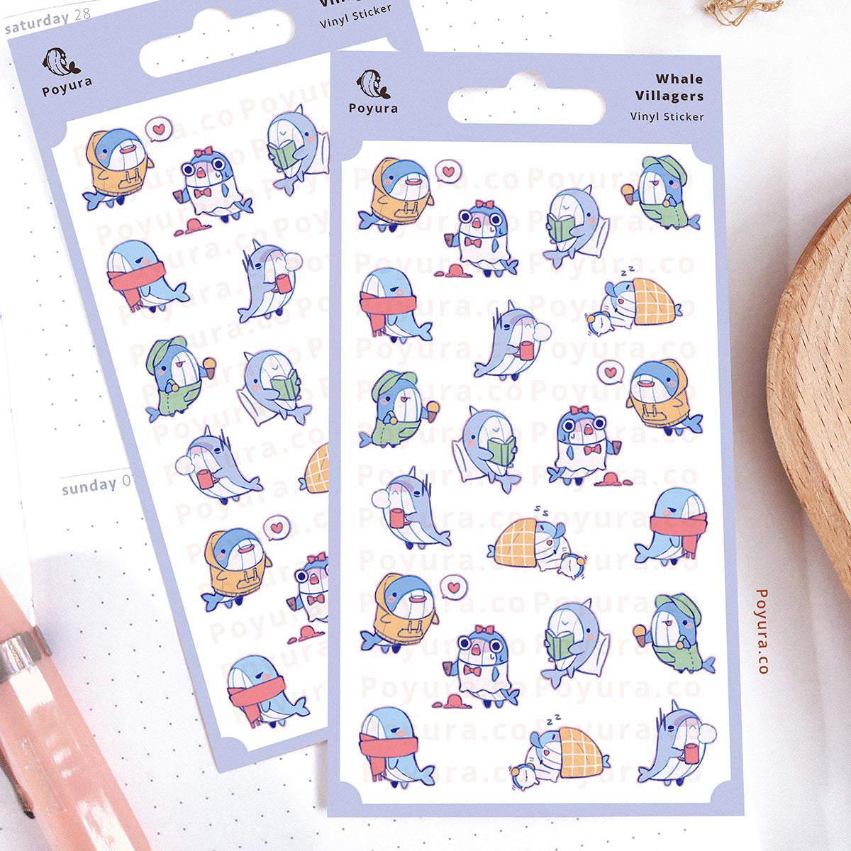 Whale Villagers Sticker Sheet