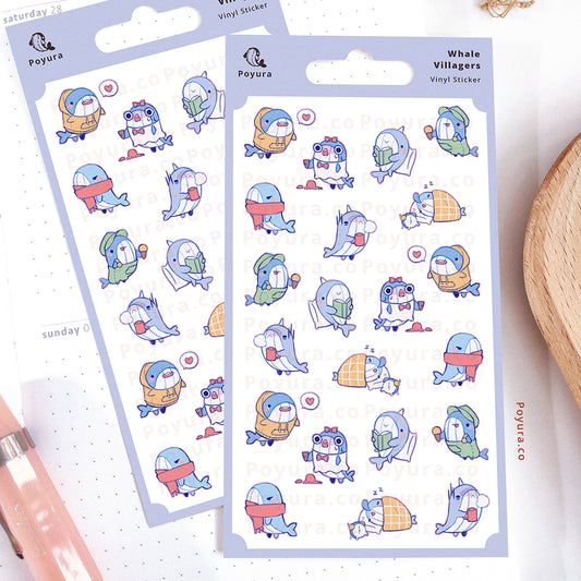 Whale Villagers Sticker Sheet