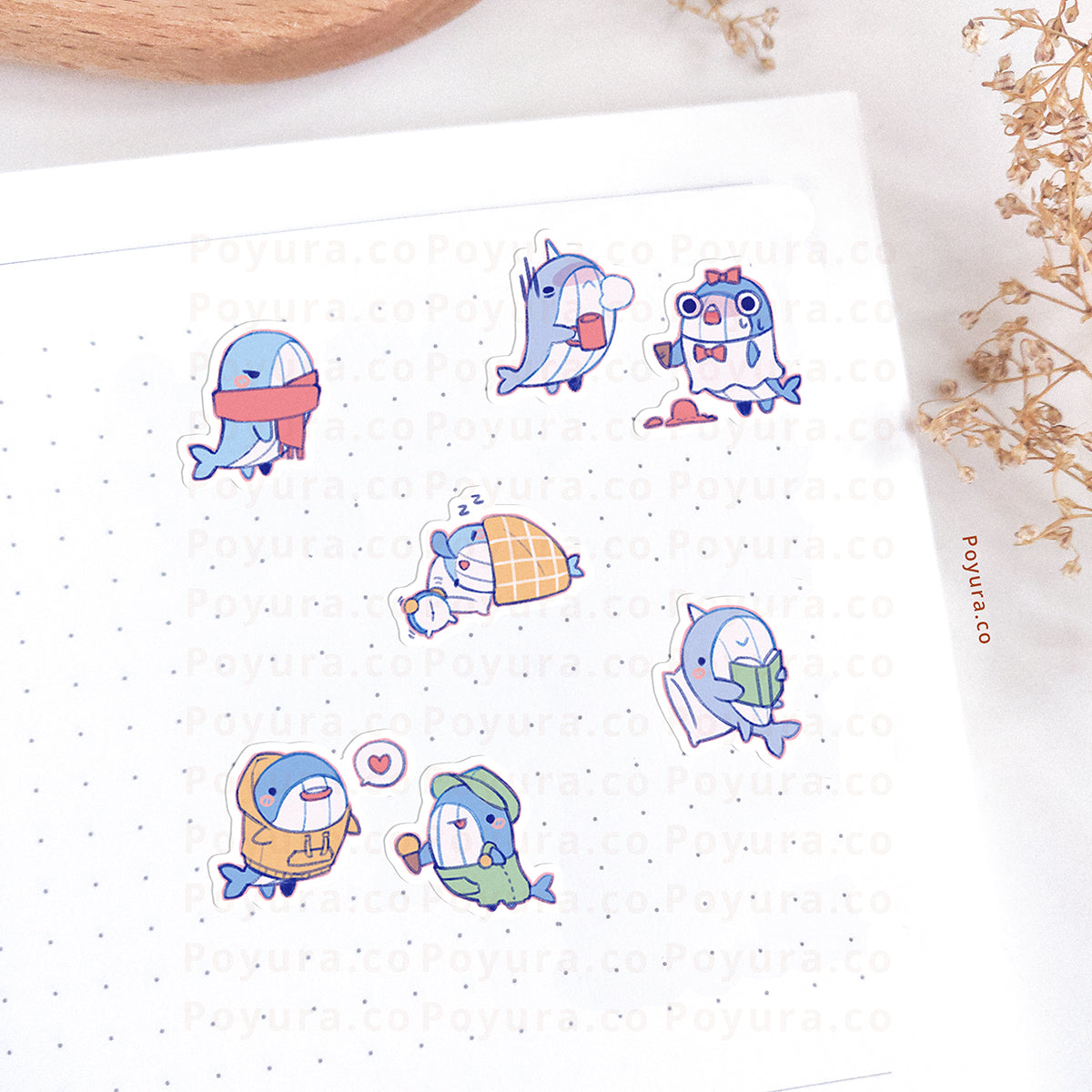 Whale Villagers Sticker Sheet