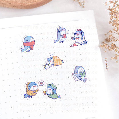 Whale Villagers Sticker Sheet