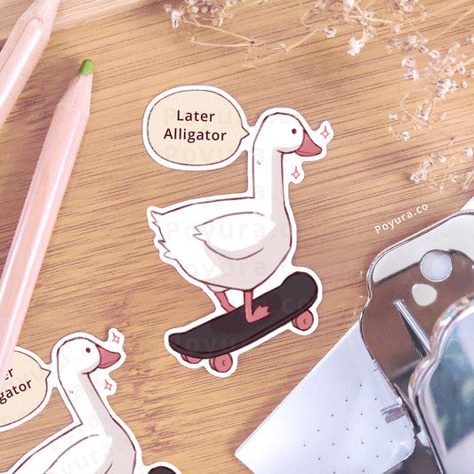Skater Goose Sticker Flake