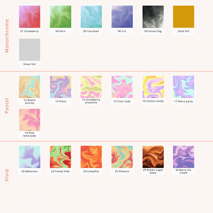 Deco sticker colorways