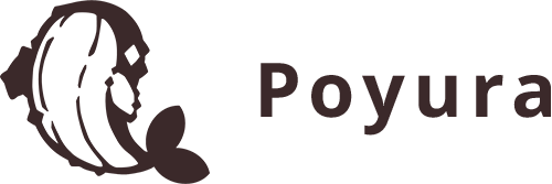 Poyura whale logo with the name