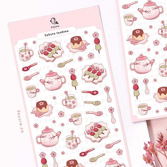 Sakura Teatime Sticker Sheet