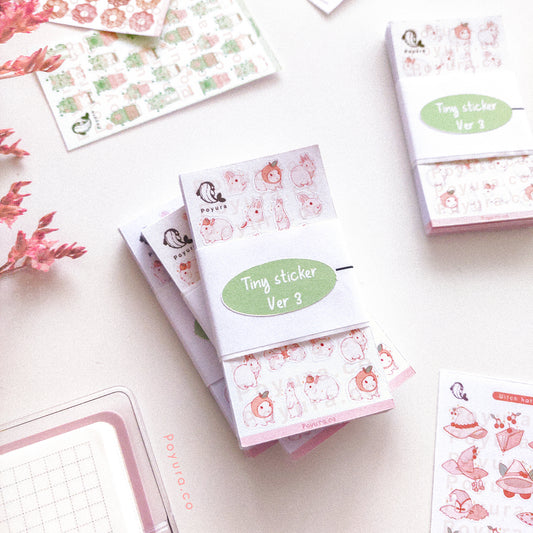 Set of 23 tiny sticker sheets 