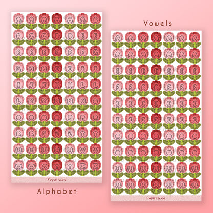 Tulip Alphabet Sticker Sheet